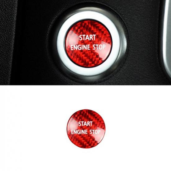 Bright Red Carbon Fiber Car Start Button Decoration For Discovery 10 11 12 13 14