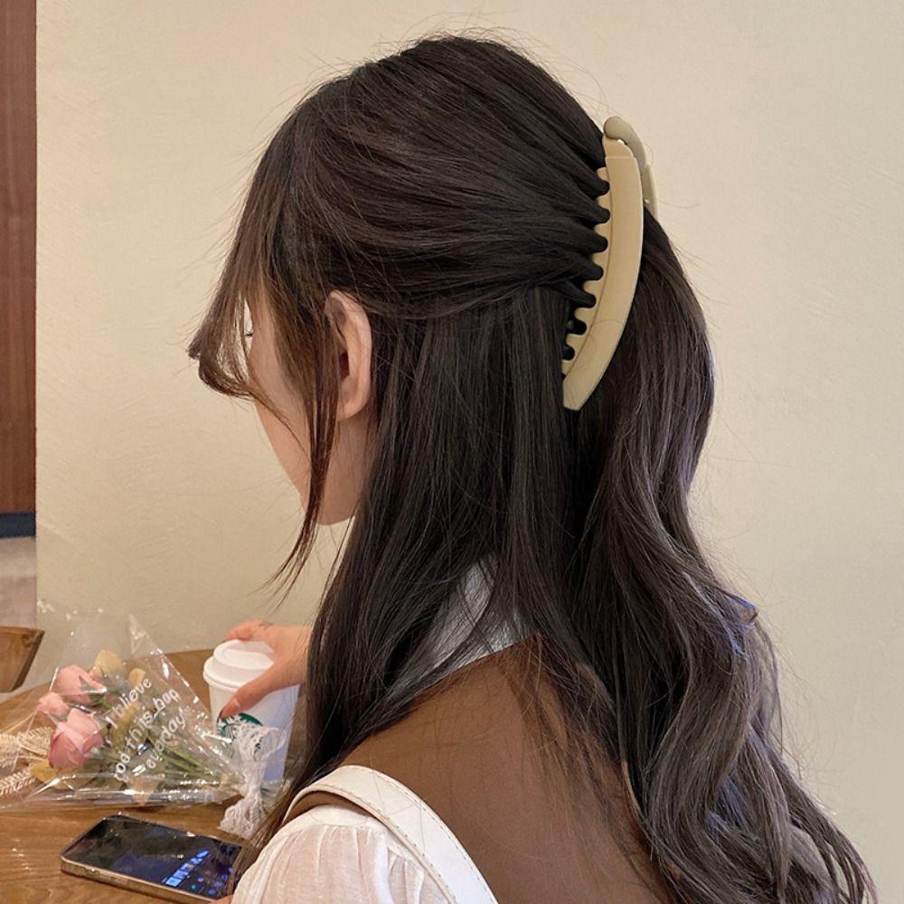 Matte Hair Clips Solid Color Claw Clip New Barrettes  Women