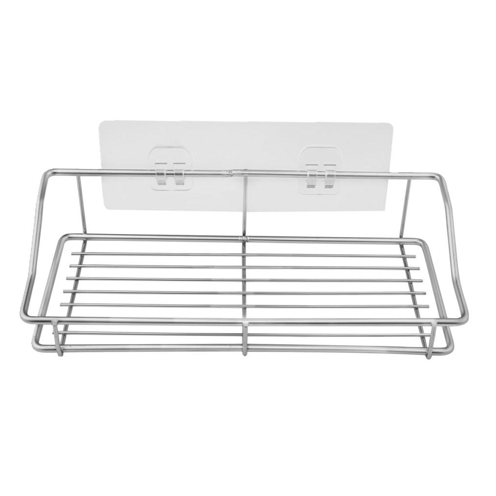 Стеллаж для хранения из нержавеющей стали, полка для кухни, ванной комнаты, настенная полка для хранения, органайзер