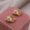 South Korea New Design Fashion Jewelry 16K Gold Plated Animal Leopard Earrings Elegant Women's Daily Work Accessories