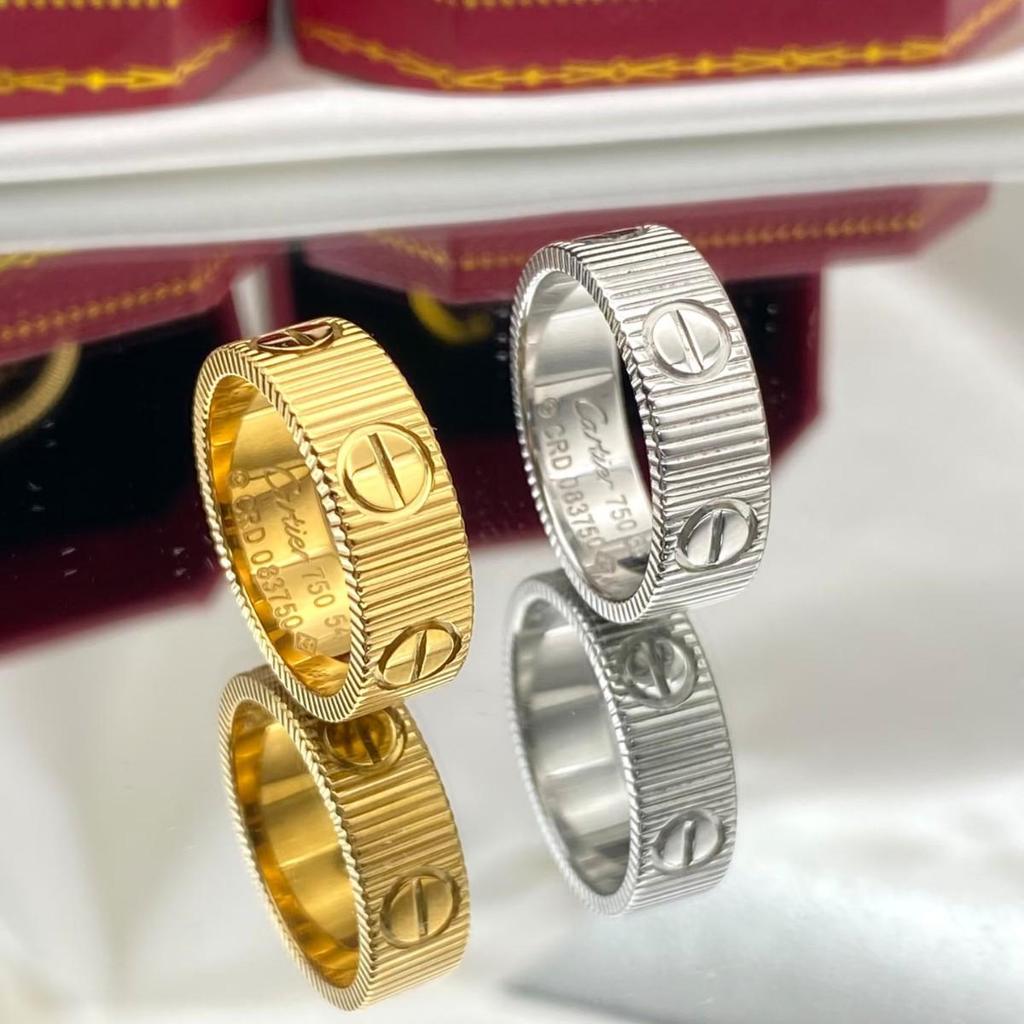 Kajia V Gold High Version 2025 Unisex Gear Pattern Studded Ring