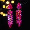 Fashion Colored Glass Rhinestone Long Earrings Women, Luxury Stud Earrings, Ear Jewelry Earrings