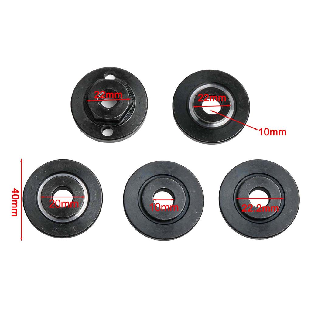 Набор фланцевых гаек для угловой шлифмашины Шестигранный M10 с несколькими размерами прижимных пластин