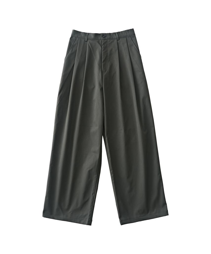 ANALOG MOOD Cotton Pintuck Banding Slacks (Charcoal)