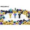RISK M5x10mm Disk Brake Rotor Bolt T25 Torx Titanium Alloy Bicycle Part MTB Mountain Bike Brake Rotor Fixing Ti Screw 12PCS/Set