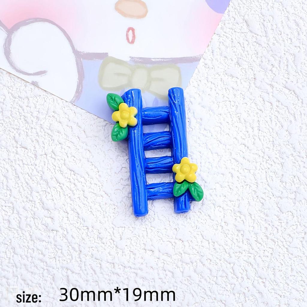 Colorful Flower Ladder Cartoon Resin Hairpin & Shoe Buckle Glue Accessories for DIY Jewelry