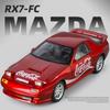 Новый 1:24 BMW M3 Mazda RX7 Cola Version Street Car Alloy Diecasts Toy Metal Car Model Sound and Light Advanced Car Model Collectable