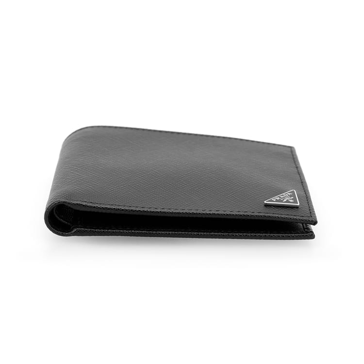 PRADA Leather Wallet Men's Black 2MO513-QHH-F0002
