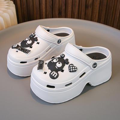 2024 Новые сандалии Diy Clogs для женщин, летние тапочки Eva с закрытым носком на толстой платформе для женщин, нескользящие толстые пляжные шлепанцы