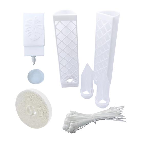 Self-Watering Moss Poles for Climbing Plants Indoor D Shape Plant Support Stake Kit Semi Transparent Monstera Support Stake for Indoor Plants