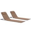 Day and Night - Day and Night Folding Beach Mats 2 Units Steel and Brown Fabric