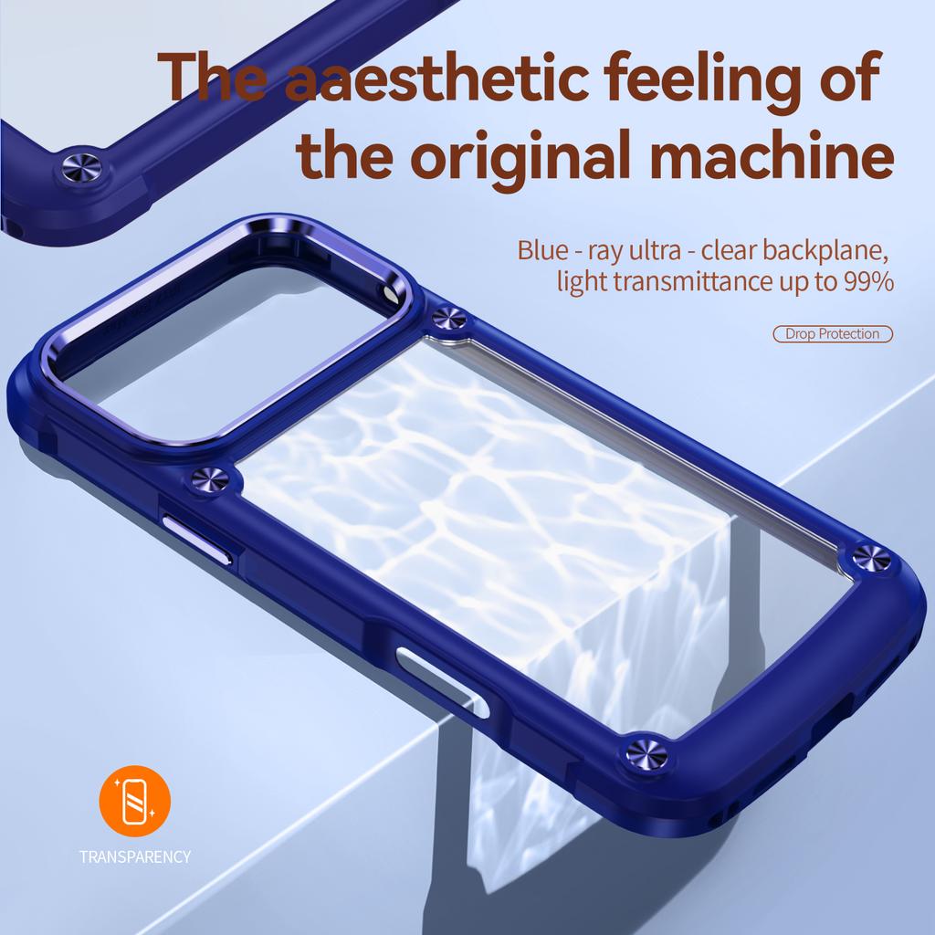 Для iPhone 17 Pro Чехол Противоударная Рамка Объектива из Сплава PC+TPU Чехол для Телефона