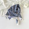 Simulated Silk Silk Scarf Square Scarf Women's Korean Edition Fashion Letter Printed Small Square Scarf Workplace Decoration Scarf
