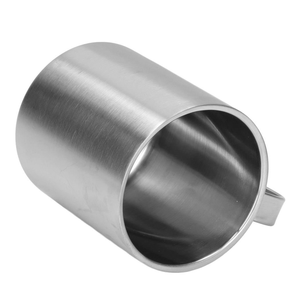 Чашка из нержавеющей стали емкостью 300 мл, двухслойная, эргономичная, текстурированная, с ручкой, кофейная кружка