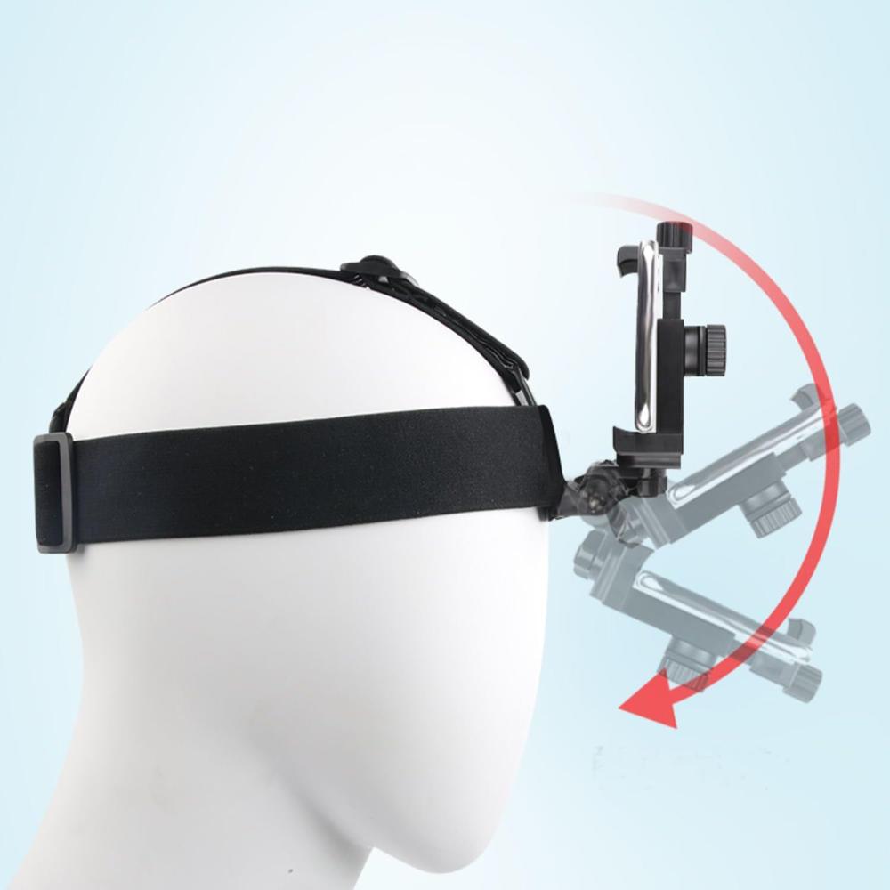 Держатель для мобильного телефона с креплением на голову и зажимом для смартфонов iPhone, Samsung, GoPro Hero, Insta360, SJCAM, DJI, экшн-камеры