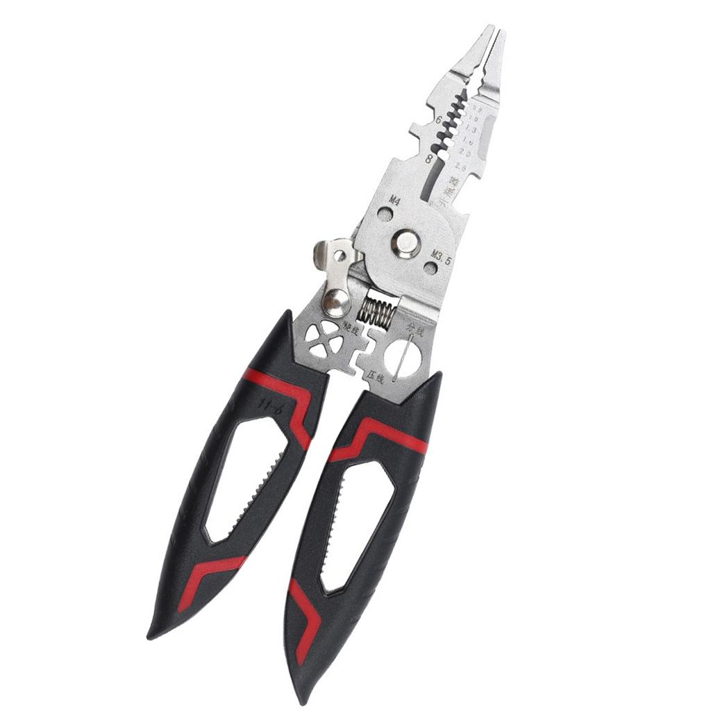 Professional 6Inch MultiFunctional Wire Stripper Crimper Cable Cutter Tool For Electrical Work And Cable Stripping