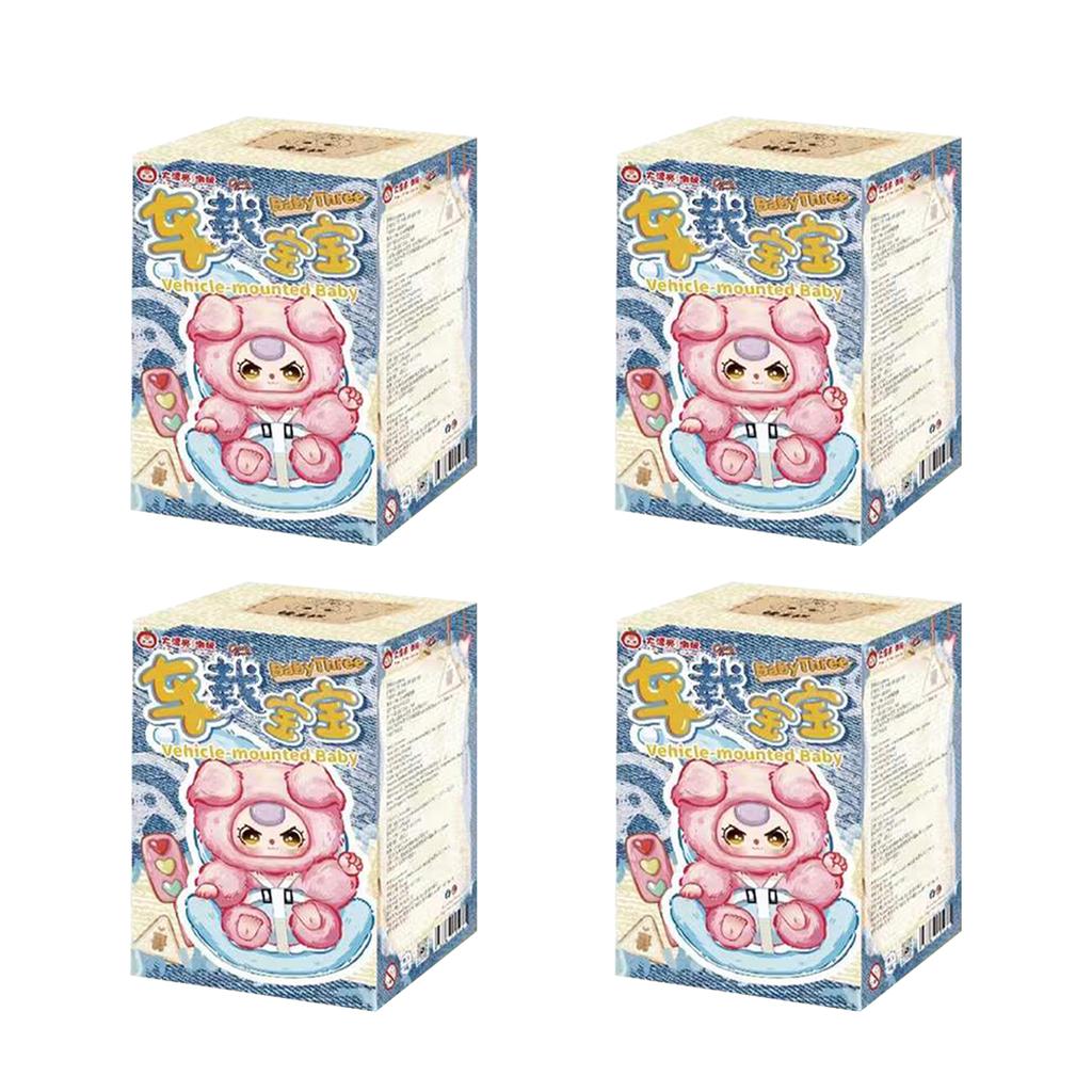 Baby Three Car Baby Series Plush Blind Box Trendy Toy Cute Doll Car Decoration Accessory Desktop Decoration Mystery Friend Gift
