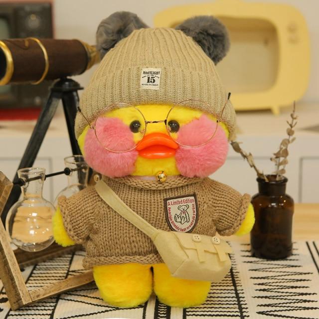 Оптовая продажа 30 см Милая плюшевая игрушка-утка Lalafanfan Cafe, набитая мягкая кавайная кукла-утка, животное-подушка, подарок на день рождения для детей