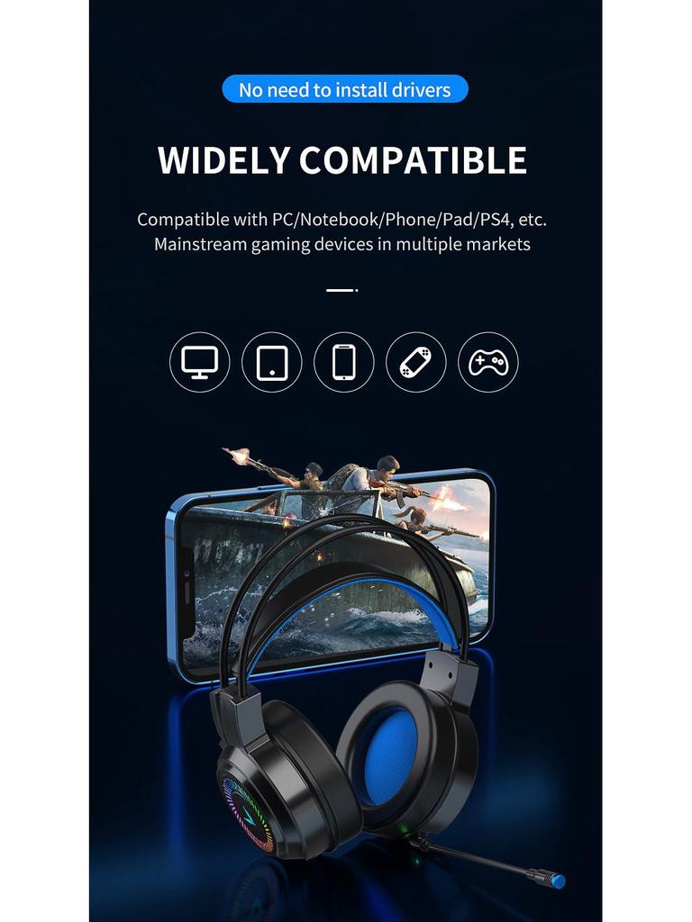 Игровая гарнитура King G58 с проводом, 7.1 канальная, для PUBG - Совместимые с ПК и ноутбуком наушники
