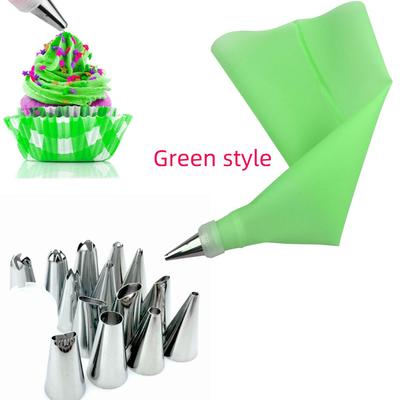 Набор для украшения торта из 16 предметов: 14 насадок из нержавеющей стали, конвертер, инструменты для самостоятельного изготовления