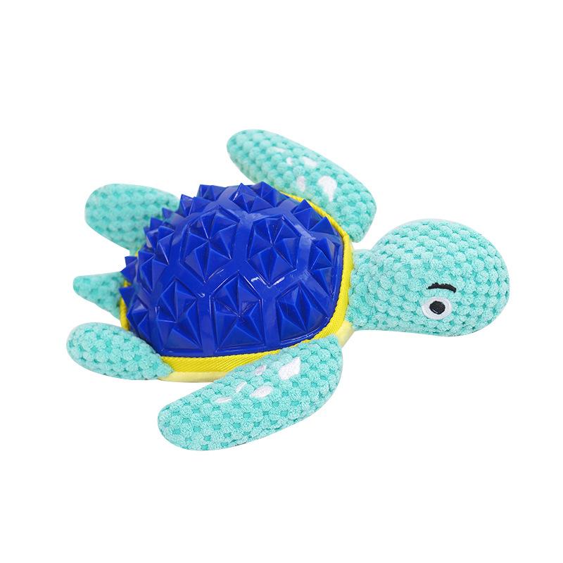 Manufacturer Tortoise Design Pet Product Durable TPR Plush Dog Chew Toy
