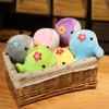 10cm Whale Plush Pendant PP Cotton Filling Cute Cartoon Animal Doll Plush Toy Ornament Colorful Stuffed Sea Animal Plush Doll Keychain Kids Girl Gift