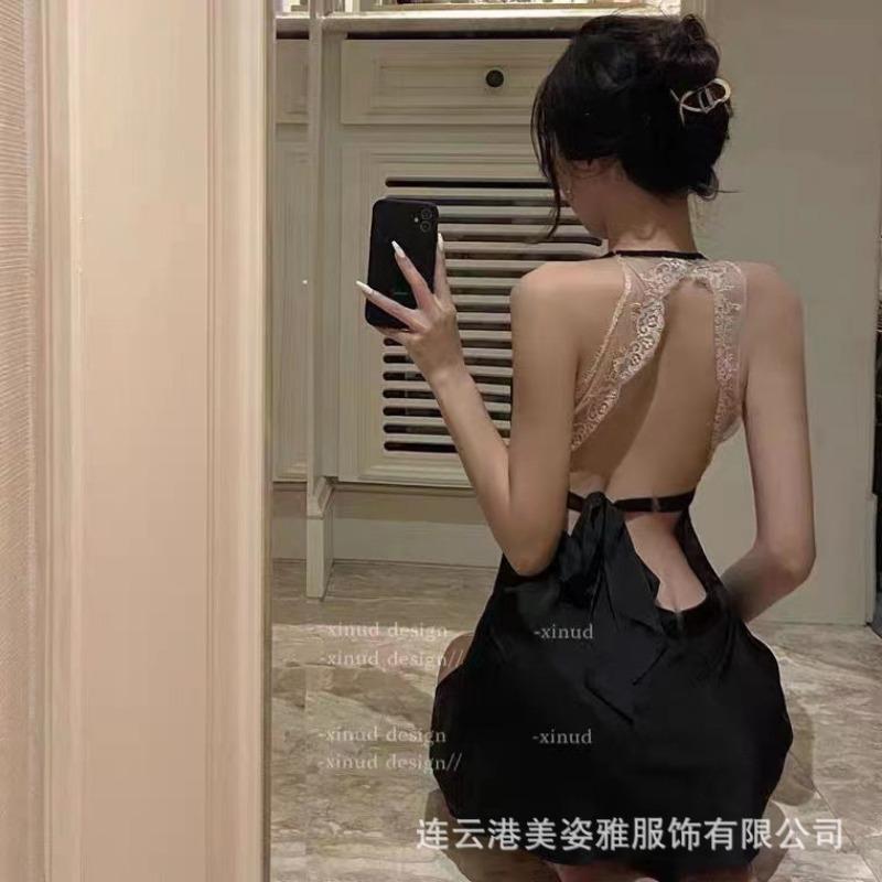 Sex Underwear Neck Suspenders Nightgown Lace Hot Private Room Temptation Convenient Free of Passion Uniform Pure Desire