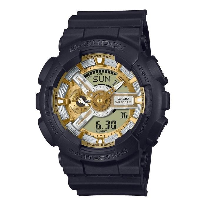 Мужские часы Casio G-Shock GA-110CD-1A9JF, Черный/Серебристый и Золотой