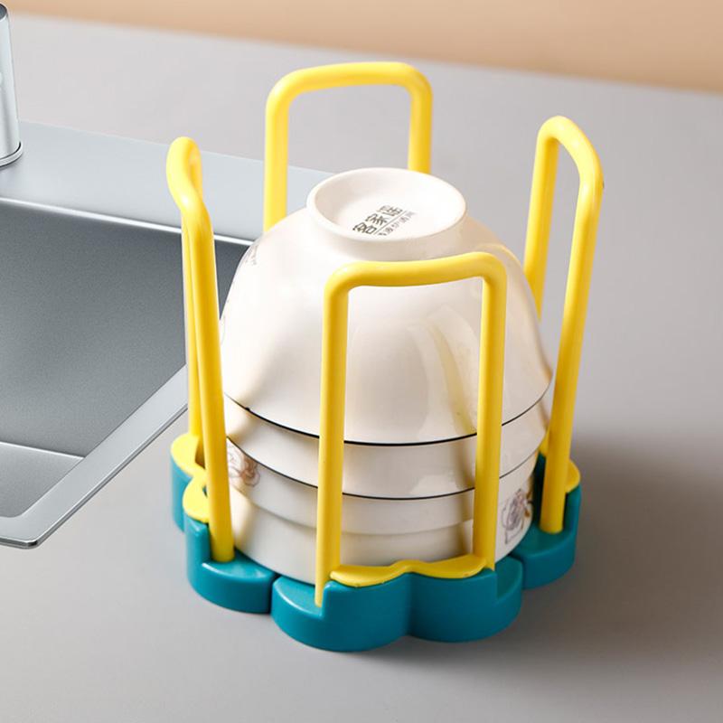 Xiaomi Dinnerware Bowl Plate Holder Retractable Desktop Bowl Storage Rack Plastic Drain Water Shelf Hollow Breathable Organizer Tool450000