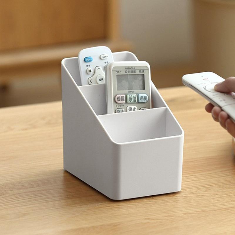 Простой маркер-кисть, цветной карандаш, настольный ящик для хранения канцелярских принадлежностей, многофункциональный держатель для хранения мелочей на три отделения