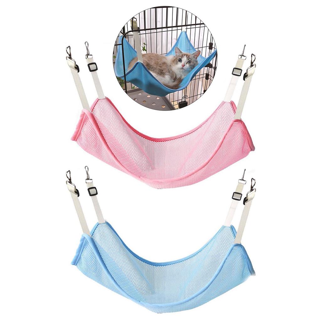 Регулируемый подвесной гамак для кошек, кровать для сна в домашней клетке для кошек, кровать для принятия солнечных ванн, место для отдыха в подвесной клетке