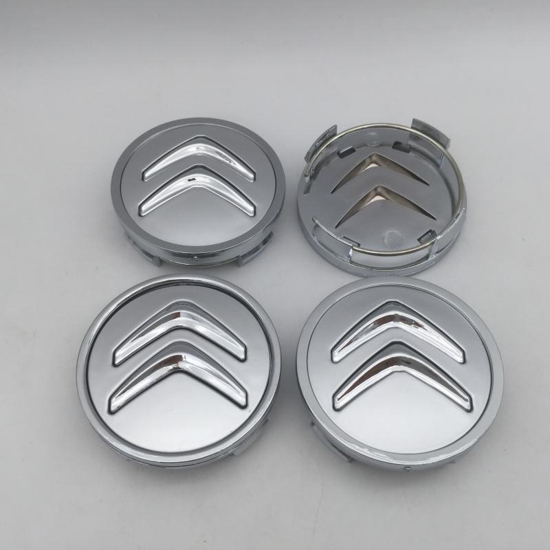 4pcs 3D 60mm For Citroen Car emblem Wheel hub Center Cap Badge covers sticker Decals Styling accessories