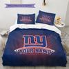 Custom Name New York Giants2 Pattern Bedding Quilt Set  Home Decoration  Gift (1 * duvet cover + 2 * pillowcase  without core)