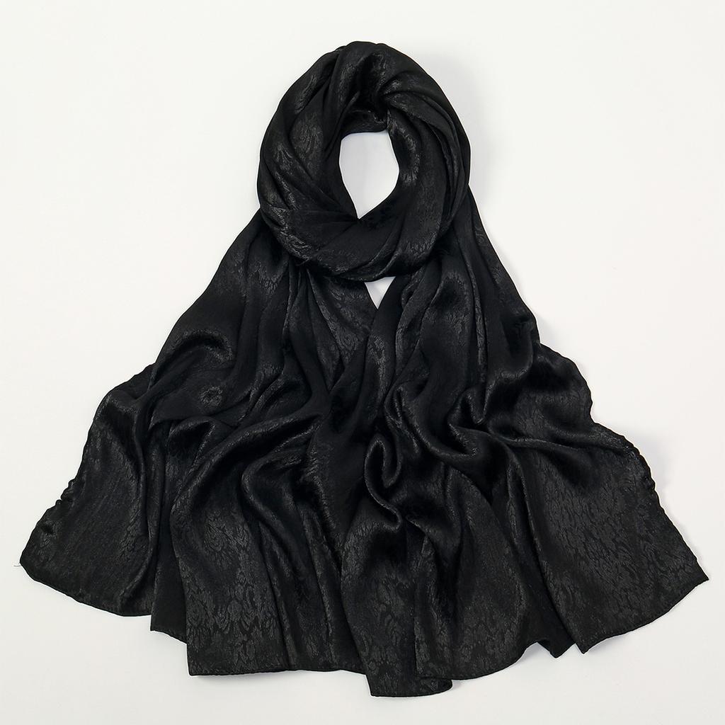 High Quality Floral Print Satin Hijab Scarf Muslim Hijab Plain Malaysia Scarf Satin Shawl Luxury Silk Satin Wrap Islam Turban