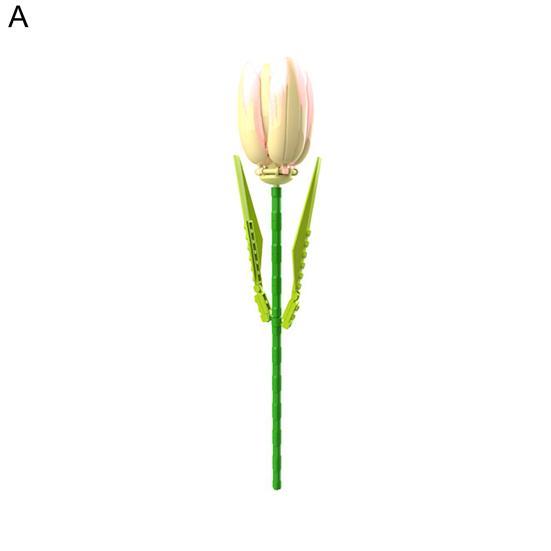 1/3/6 шт. Строительный блок ветка тюльпана DIY ручной работы красочный цветочный блок строительная игрушка