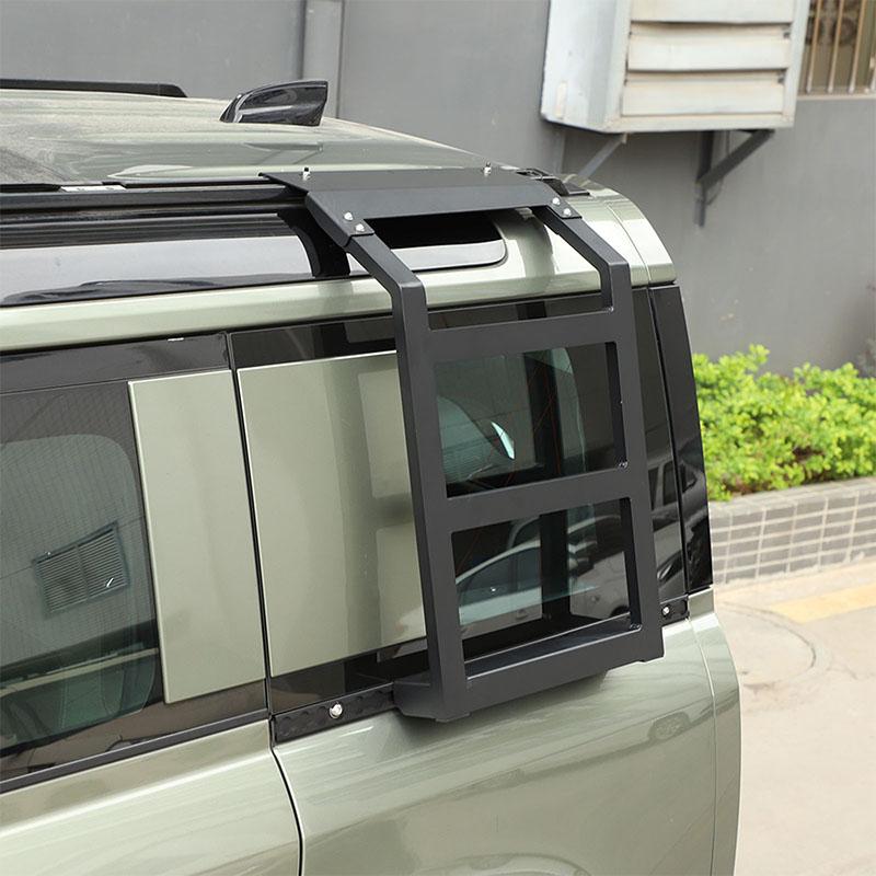 Для Land Rover Defender 110 2020-2026 Алюминиевый сплав Автомобильная полка-органайзер для хранения в задней двери багажника Полка для груза и багажа Задние полки Аксессуары