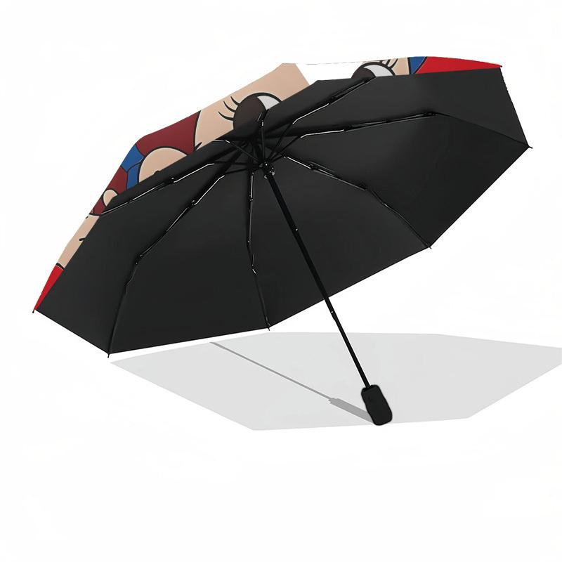 Cartoon Character Automatic Opening and Closing, 8 rib Structure Portable Umbrella, Suitable for Men and Women in All Seasons Perfect Gift