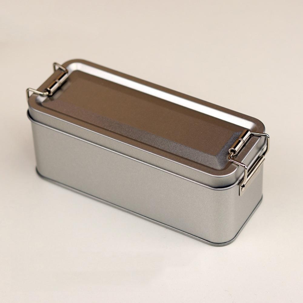 Old-fashioned Rectangular Iron Box with Lid Candy Box High Quality Buckle Iron Box