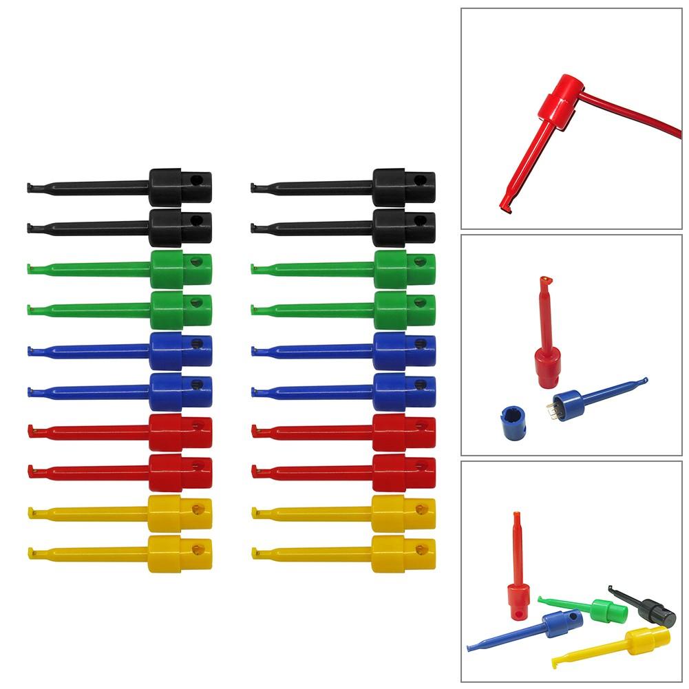 20pcs For SMD IC Test Hook Clip Mini Grabber Insulated Copper for DIY Electrical