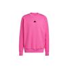 Adidas Z.N.E. Premium Sweatshirt Solid Logo Quick-Dry Sports Casual Crew Neck Long Sleeve Men Sweatshirt Pink IN5111