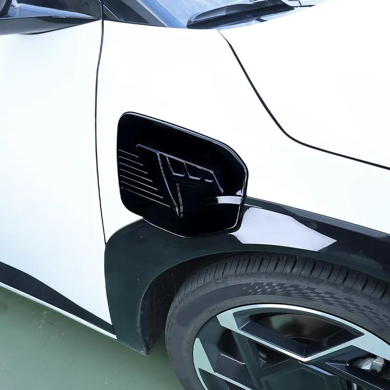 For Kia EV4 2025 2026 Car Exterior Carbon Fiber Black Oil Cap Cover Trim Cover Styling Parts Trim Accessories LHD/RHD