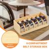 Natural Bamboo Belt Storage Box Save Space Belt Display Rack Purse Storage Holder  Women
