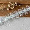 Luxury Blue Lace Trim Ruffle Flounce for DIY Dress Decoration
