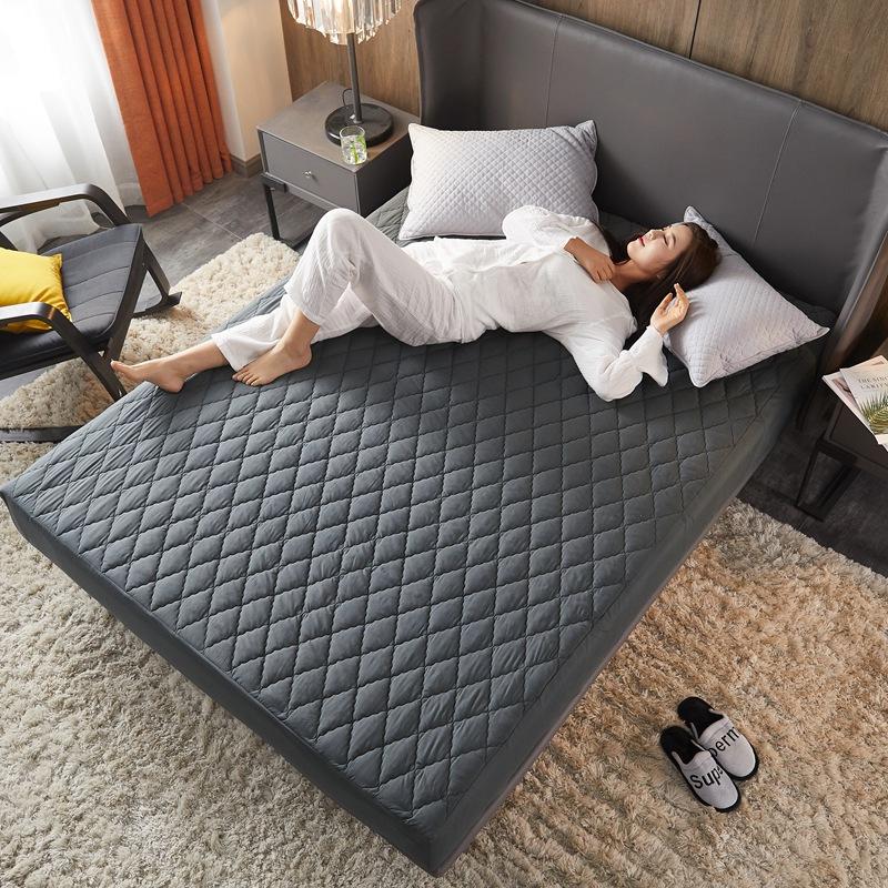 Водонепроницаемый стеганый наматрасник, воздухопроницаемый защитный чехол для кровати, наматрасник Queen, не включая наволочку, простыню с тиснением