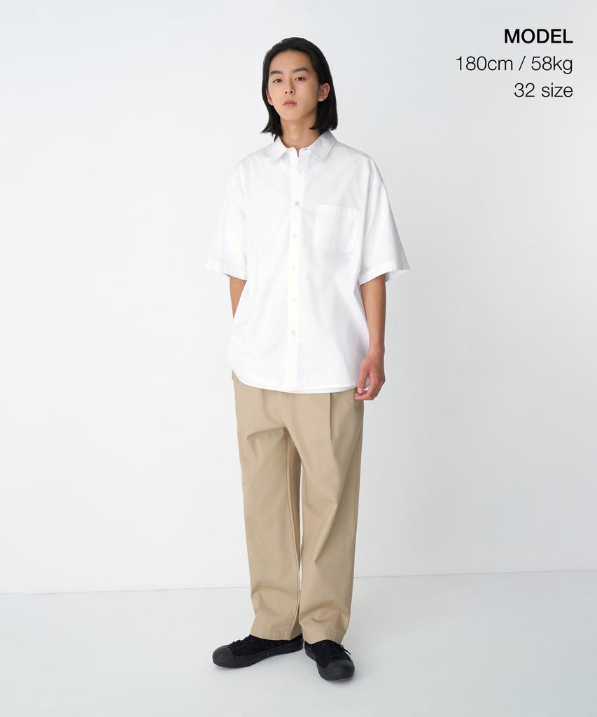 MUSINSA STANDARD Cotton Loose Tapered Elastic Waist Pants [Beige]