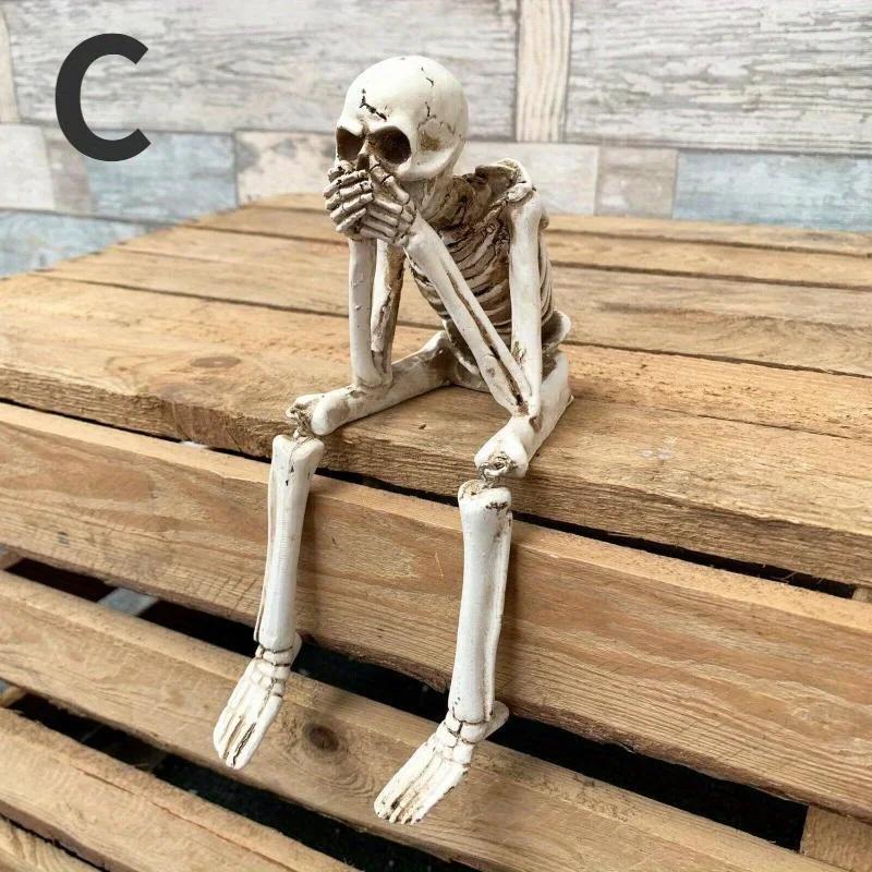 Новый Симулятор Человеческого Скелета Хэллоуин Украшение Выпускной Сезон Украшения Готика Семья Страшная Хижина Декор на Хэллоуин