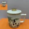Chaxun Hand-Painted Ceramic Office Tea Cup with Filter