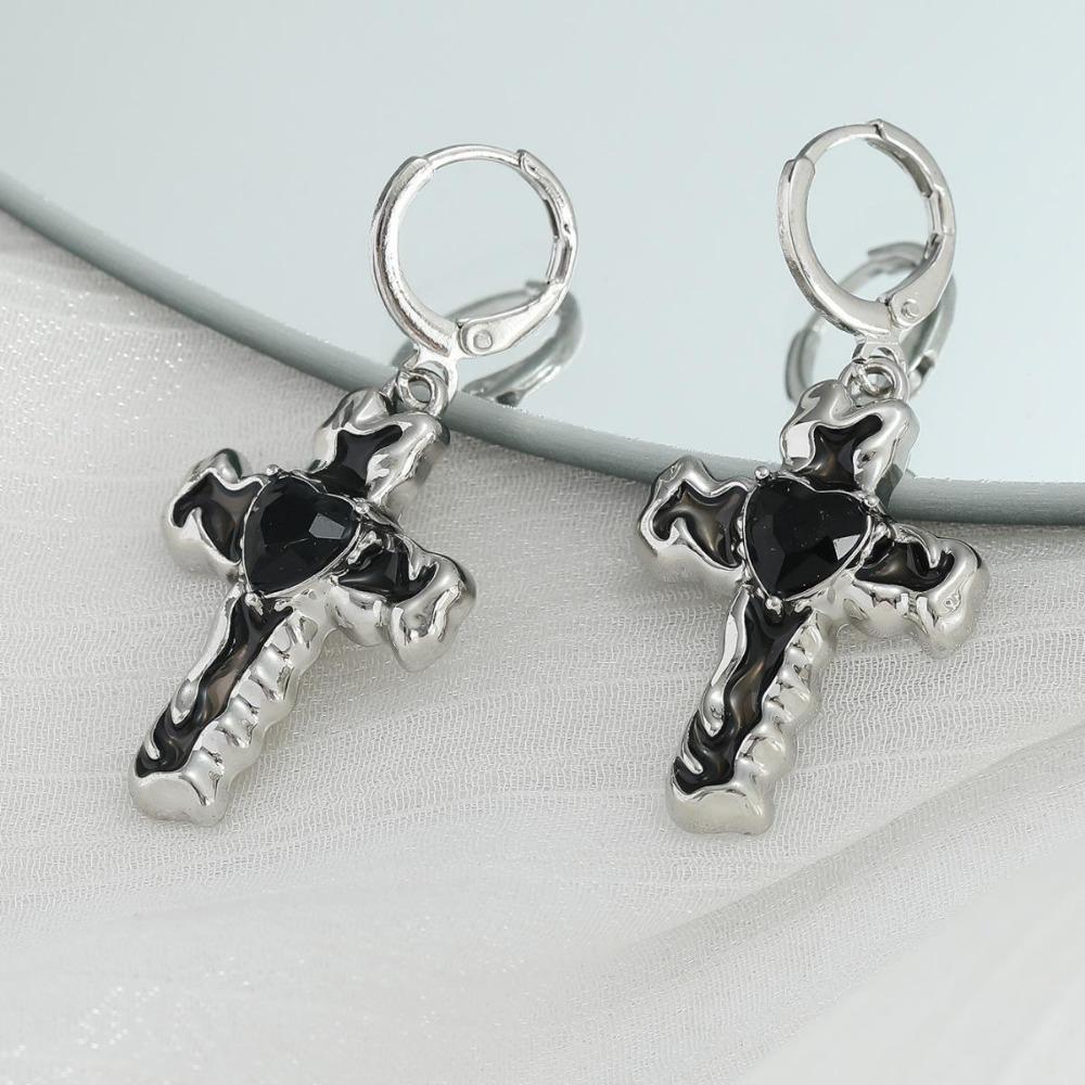 Простые серебряные серьги-звезды для женщин с опаловым камнем, серьги-кольца в форме сердца, панк-ювелирные изделия 2010 года, милые, на каждый день, подарки на вечеринку