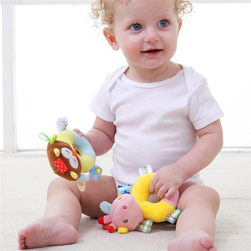 Ovce Baby Comfort Plush Toy Puzzle Bell Cloth Doll Color Label Rattle