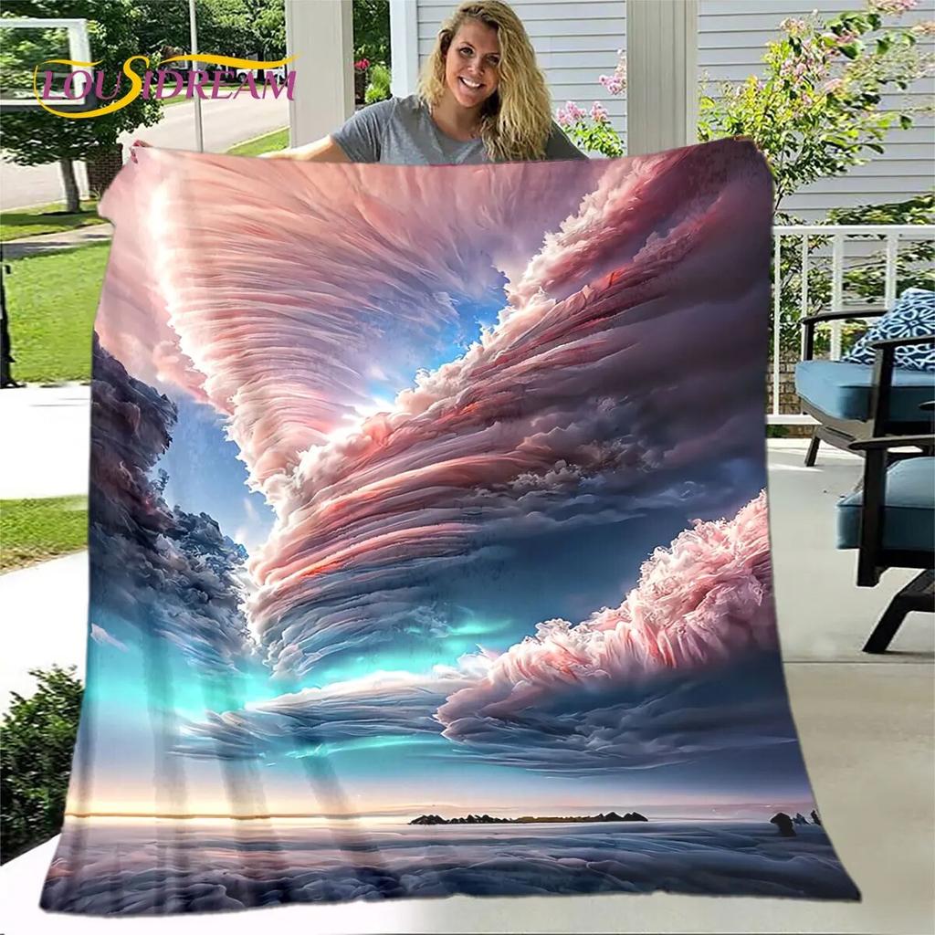 3D естественное, торнадо, облачное одеяло, фланелевое одеяло, теплое одеяло для дома, гостиной, спальни, кровати, дивана, пикника, ребенка